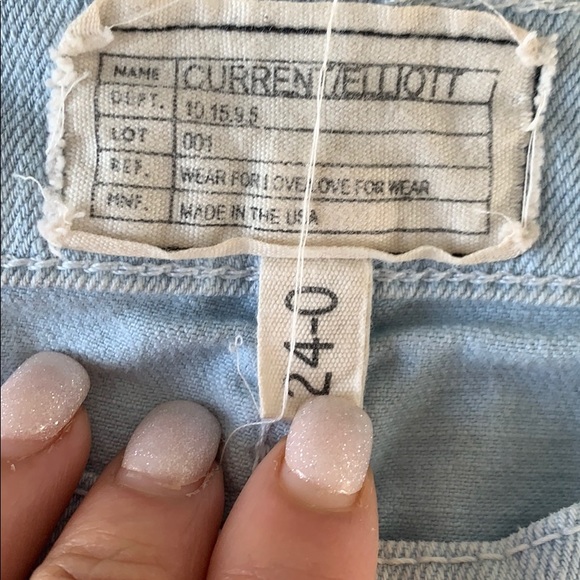 Current Elliot Blue Stiletto Leopard Jeans Size 24 - Picture 6 of 8